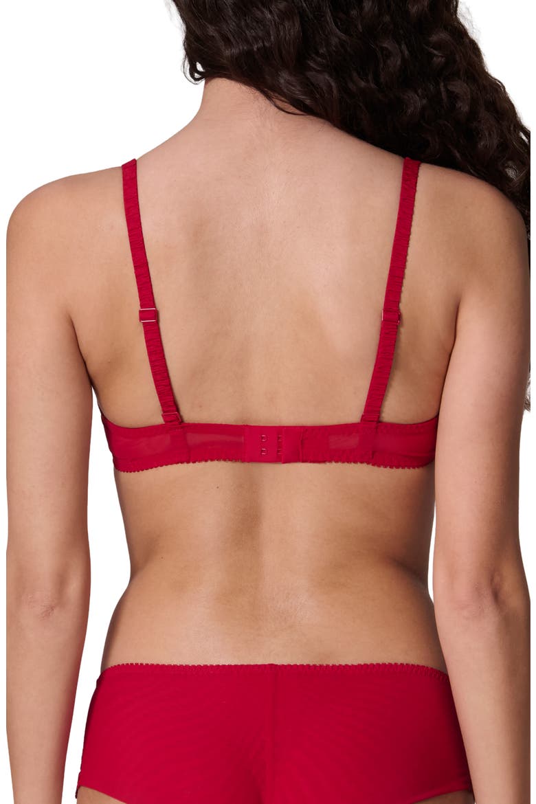 Intrigue Sheer Full Coverage Underwire Plunge Bra, Alternate, color, OPERA RED