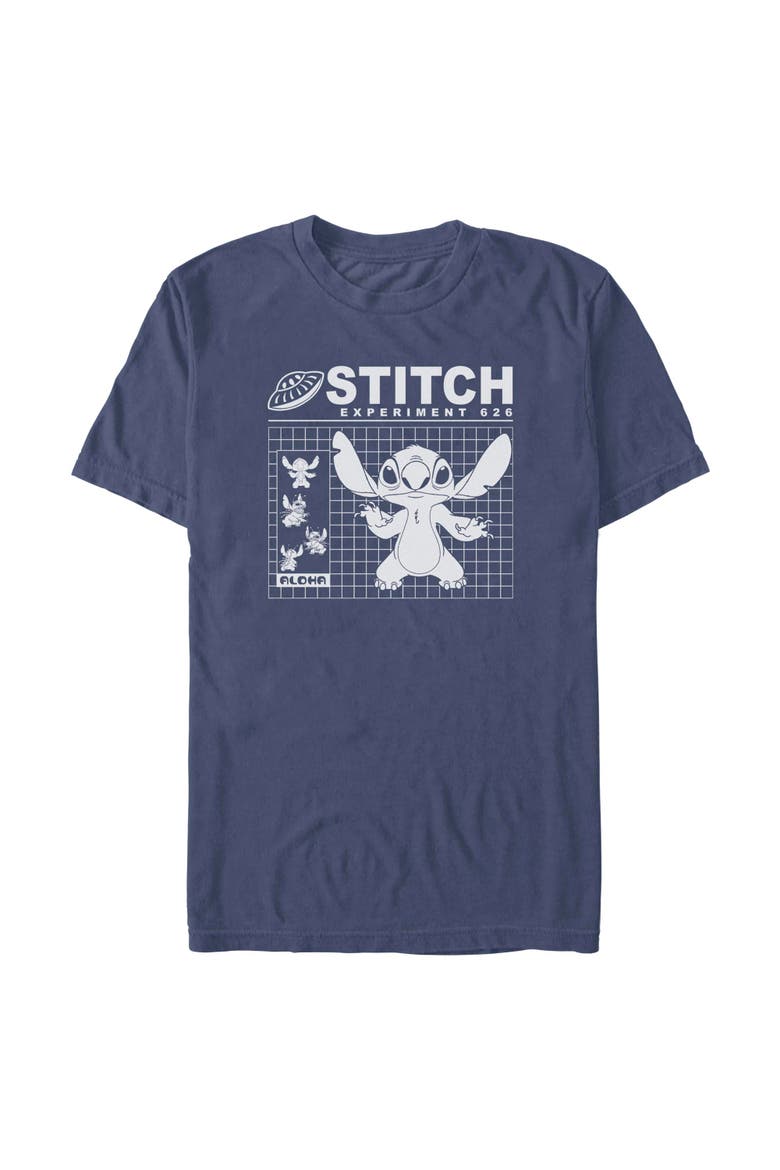 Men's Lilo & Stitch Experiment 626 Graph  Graphic T-Shirt, Alternate, color, Navy Blue