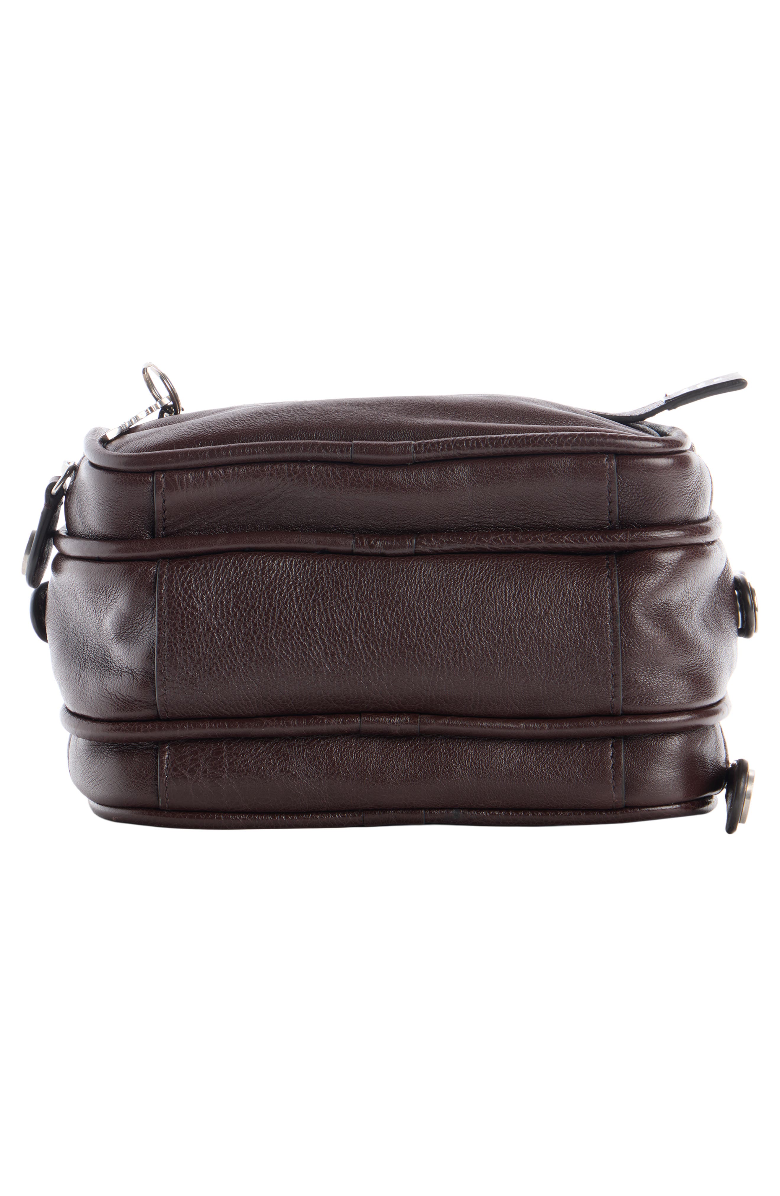 Camero Kit Leather Handbag, Alternate, color, CHOCOLATE BROWN