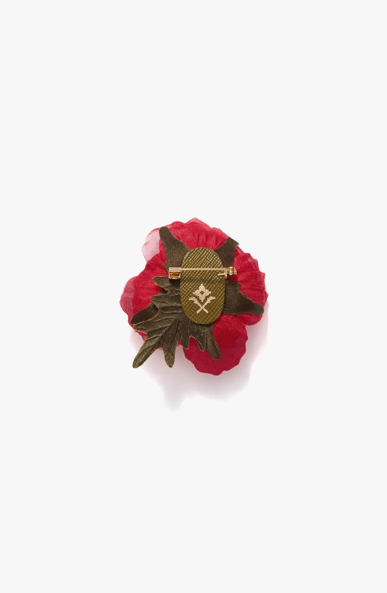Helena Simon The Red Poppy Floral Brooch, Alternate, color, Red