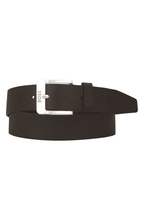 Jemio Pebbled Leather Belt