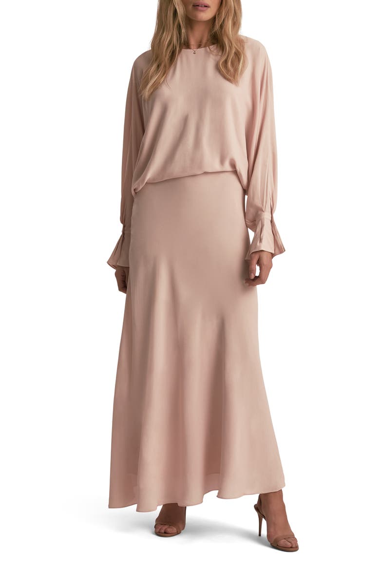 Making Me Blush Long Sleeve Maxi Dress, Main, color, BLUSH