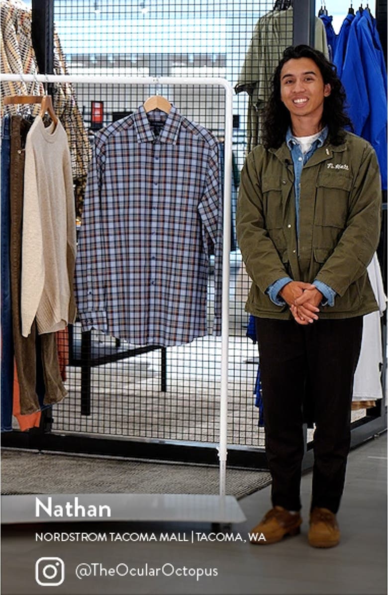 Collegiate Plaid Regular Fit Button-Up Shirt, sales video thumbnail