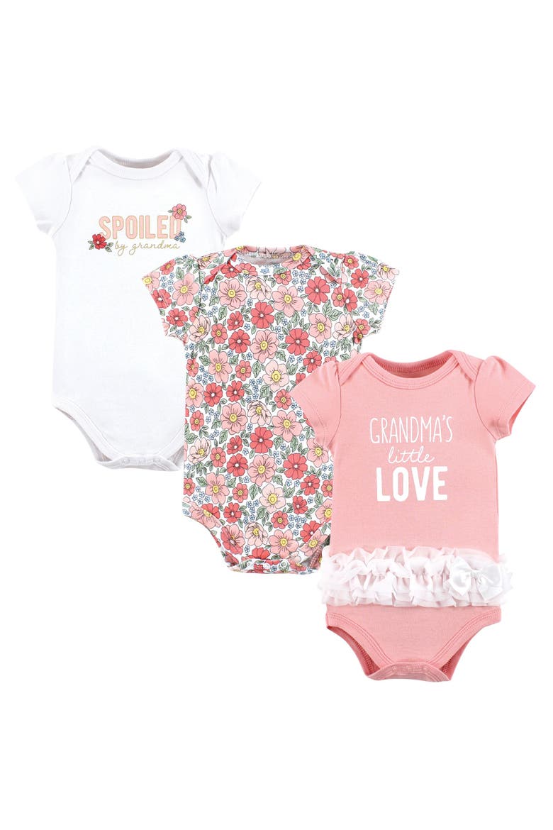 3Pk Cotton Bodysuits, Main, color, Grandmas Love Tutu