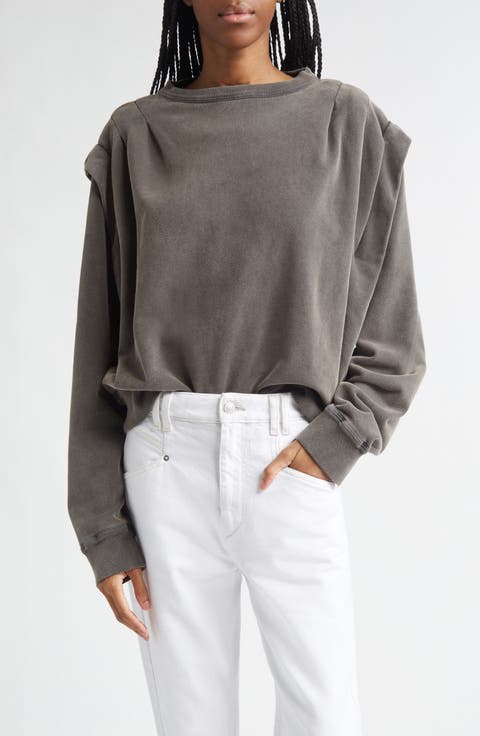 Soldy Pleated Shoulder Sweatshirt