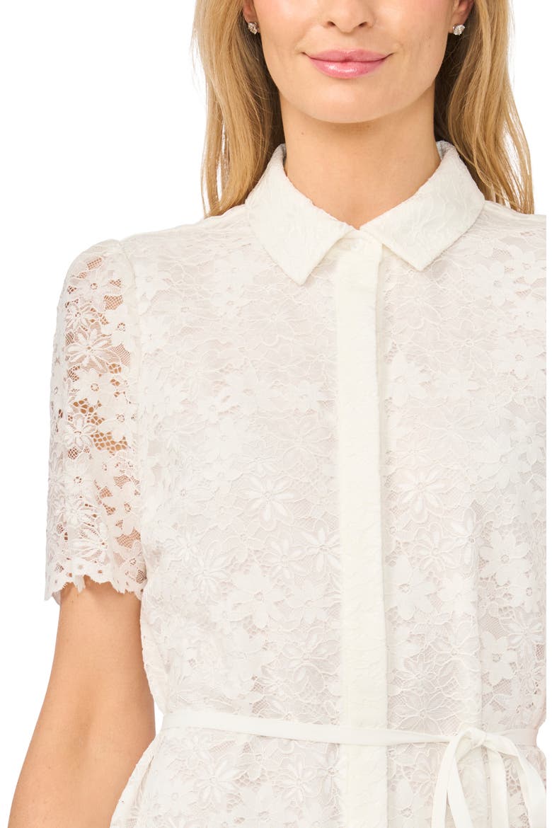 Tie Waist Lace Minidress, Alternate, color, NEW IVORY