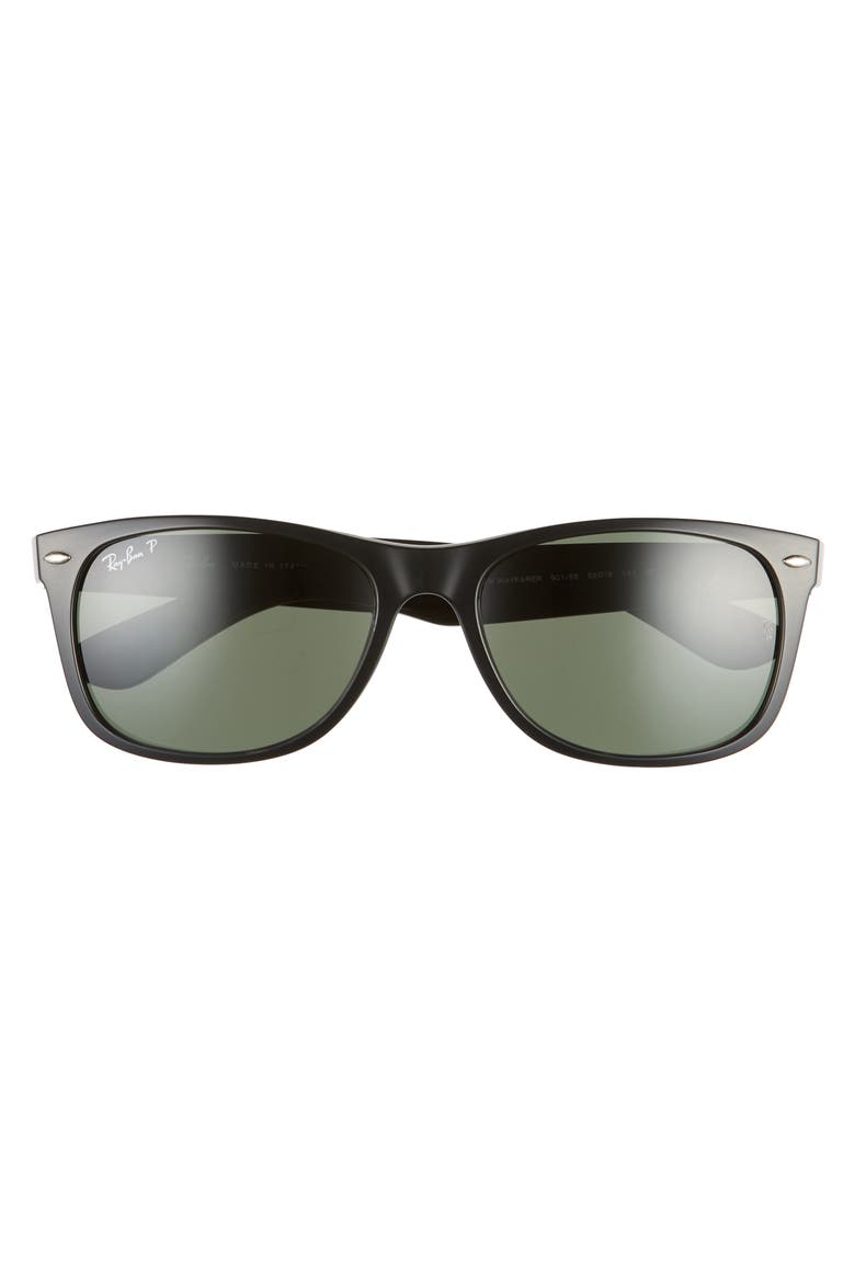 New Wayfarer 58mm Square Sunglasses, Main, color, BLK POL