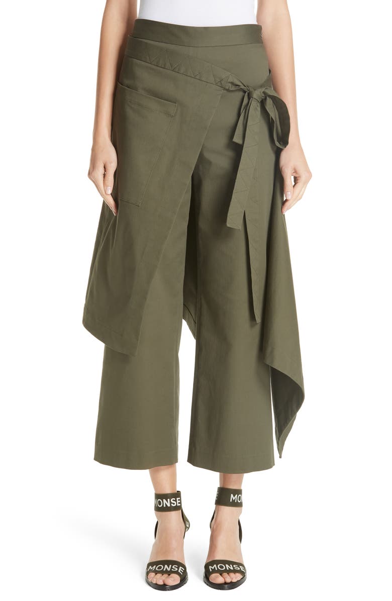 MONSE Cotton Twill Apron Pants, Main, color,