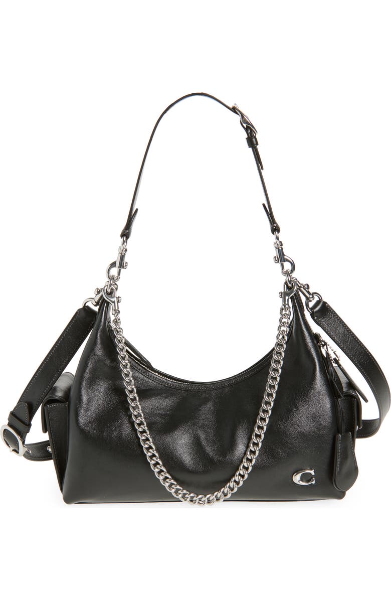 COACH Juliet 30 Glazed Leather Pocket Bag, Main, color,