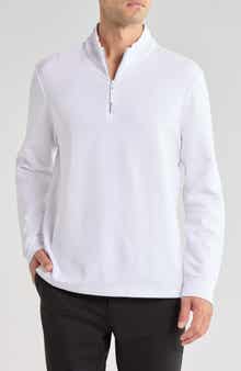 Waffle Knit Quarter Zip Pullover