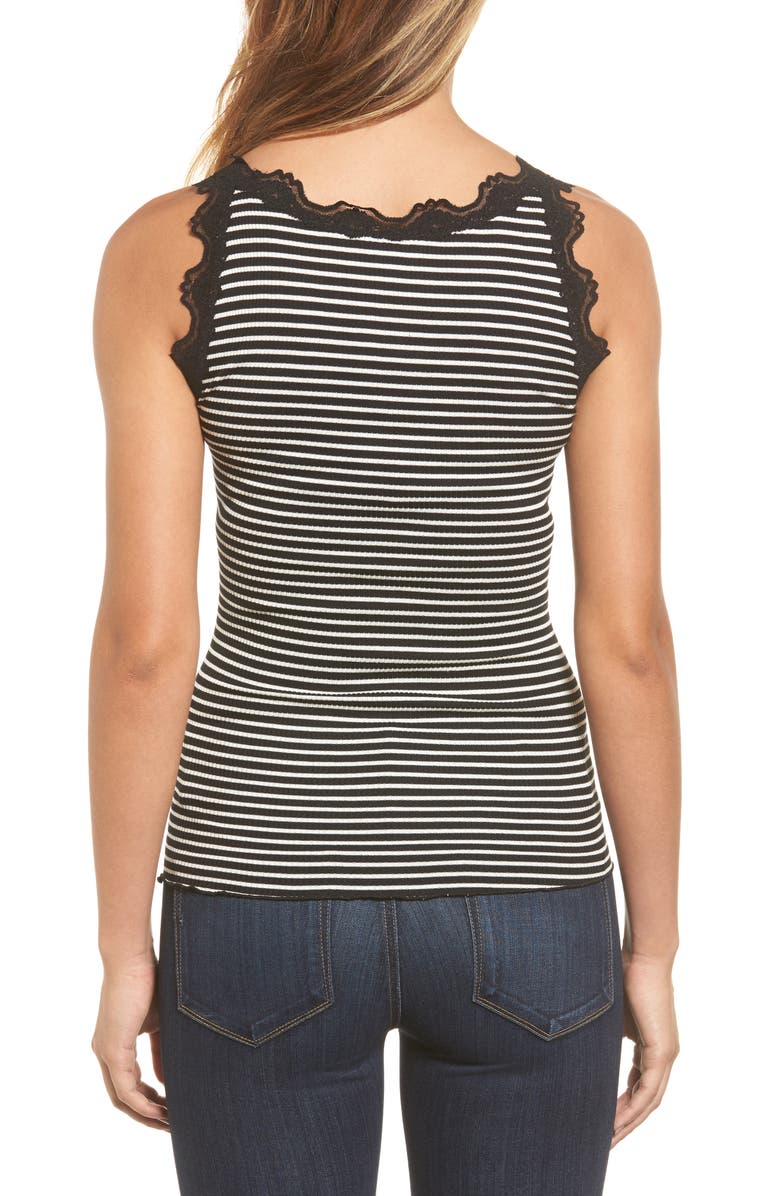 Rosemunde Babette Lace Trim Tank, Alternate, color, 