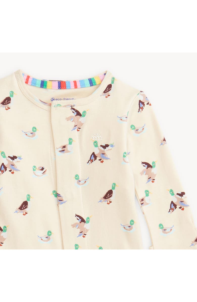 Magnetic Me Quack Me Up Organic Cotton Magnetic Footie, Alternate, color, Quack Me Up