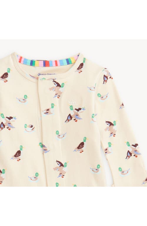 Magnetic Me Quack Me Up Organic Cotton Magnetic Footie In Neutral