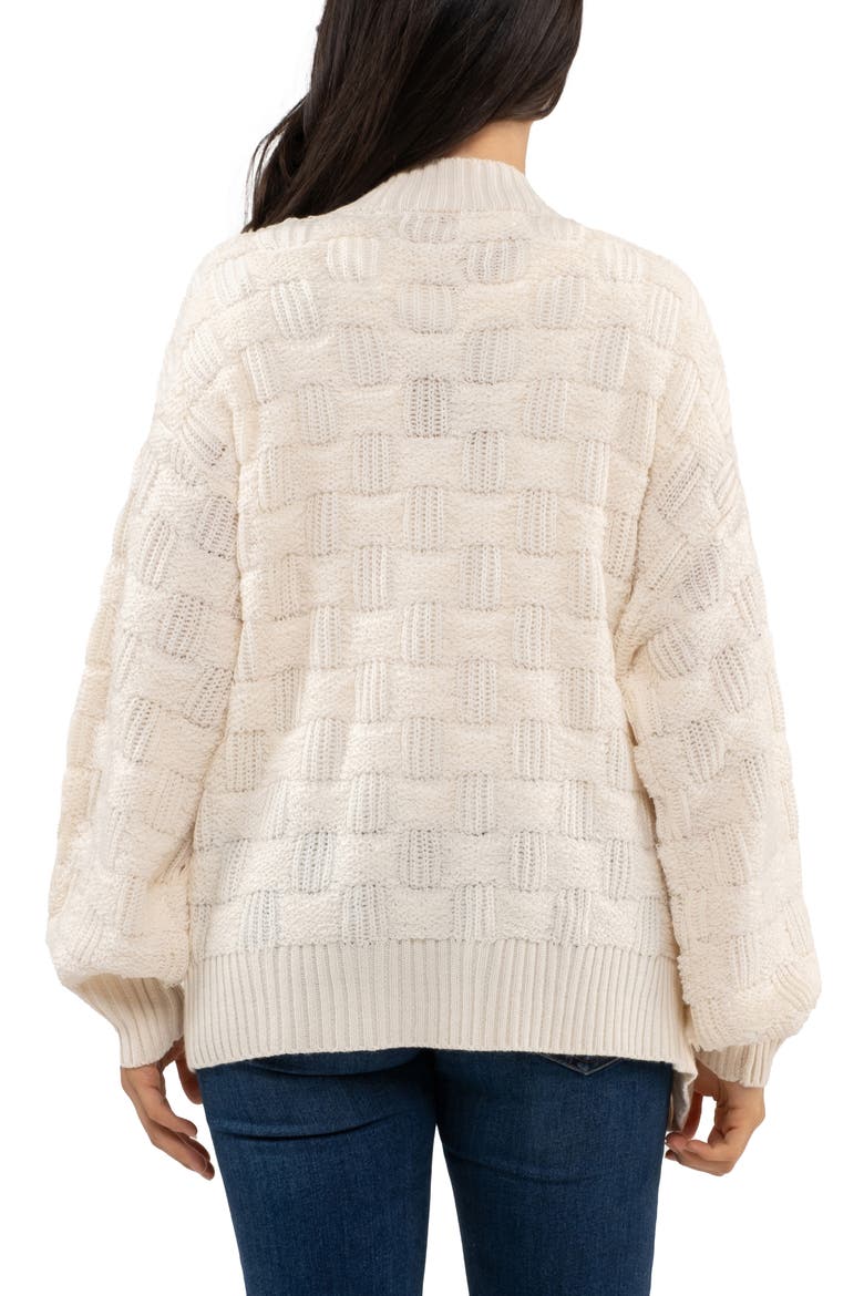 Open Front Knit Cardigan, Alternate, color, CREAM