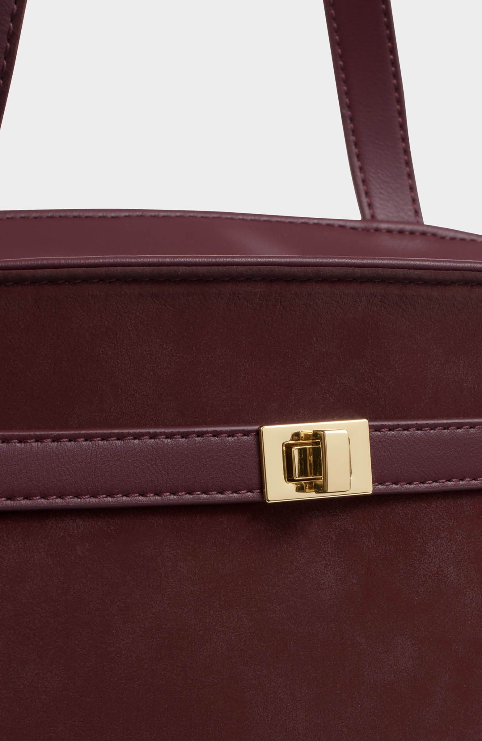 Orin Tote Bag, Alternate, color, Cherry Suedette / Cherry