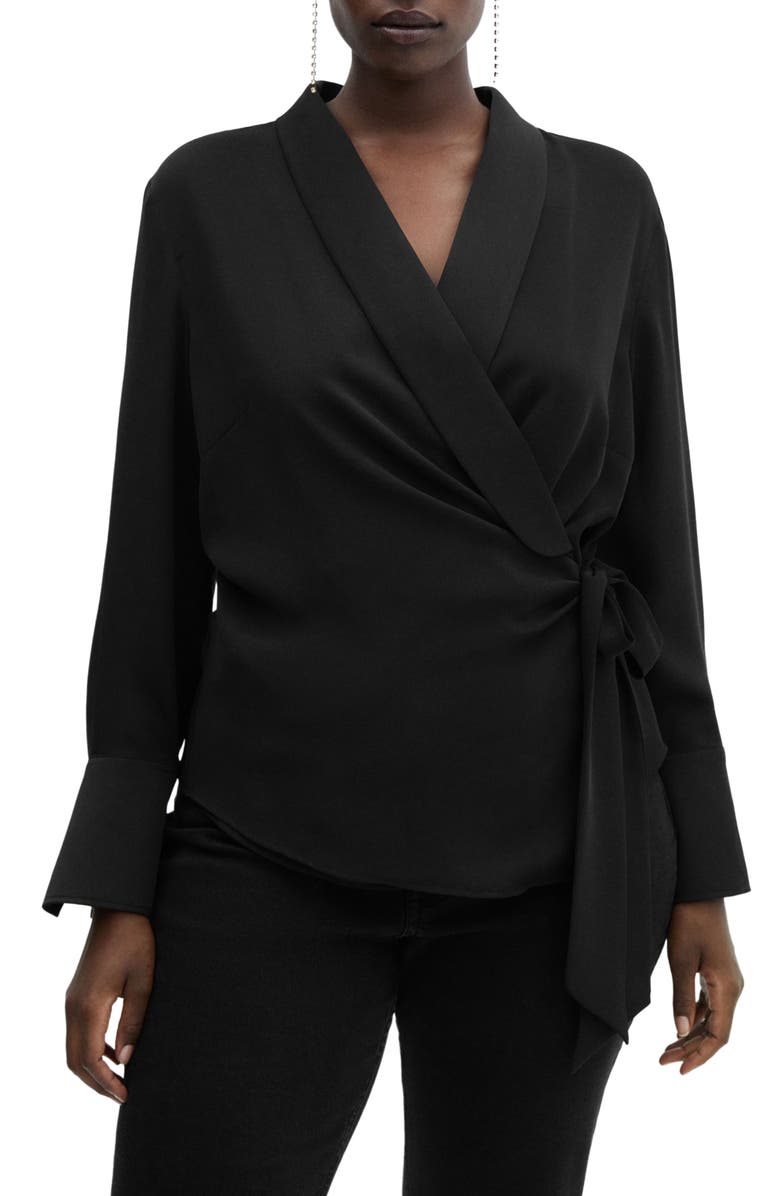 MANGO Wrap Shirt, Alternate, color, 