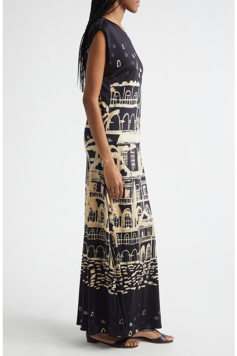 Cardinal Direction Dress, Alternate, color, BLACK / ECRU