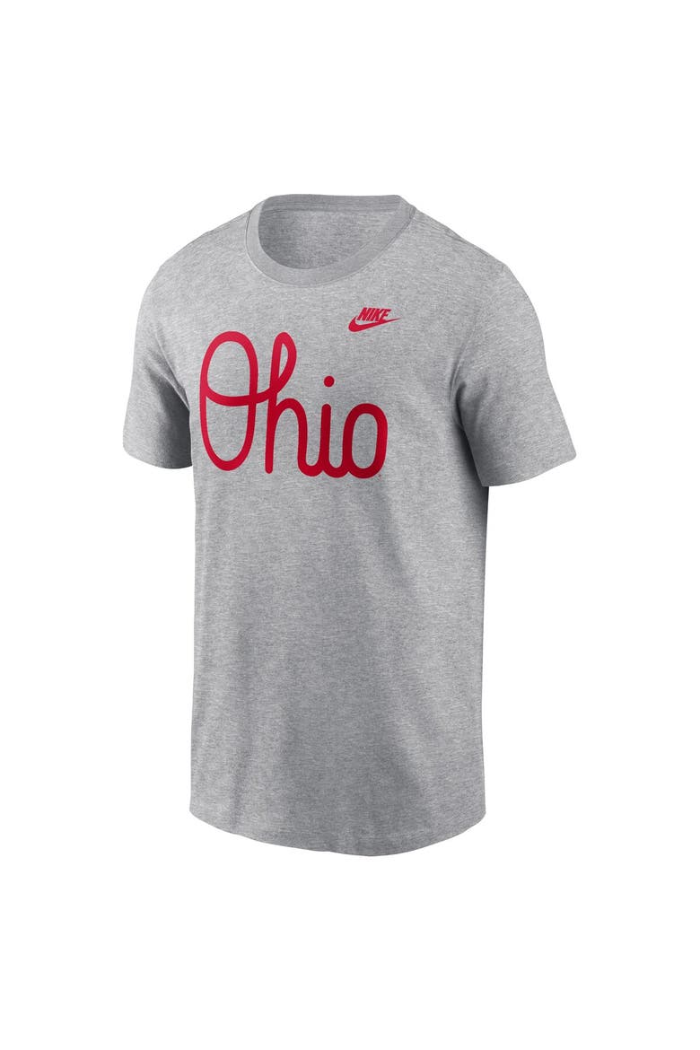 Men's Nike Gray Ohio State Buckeyes Vintage Script T-Shirt, Alternate, color, Gray