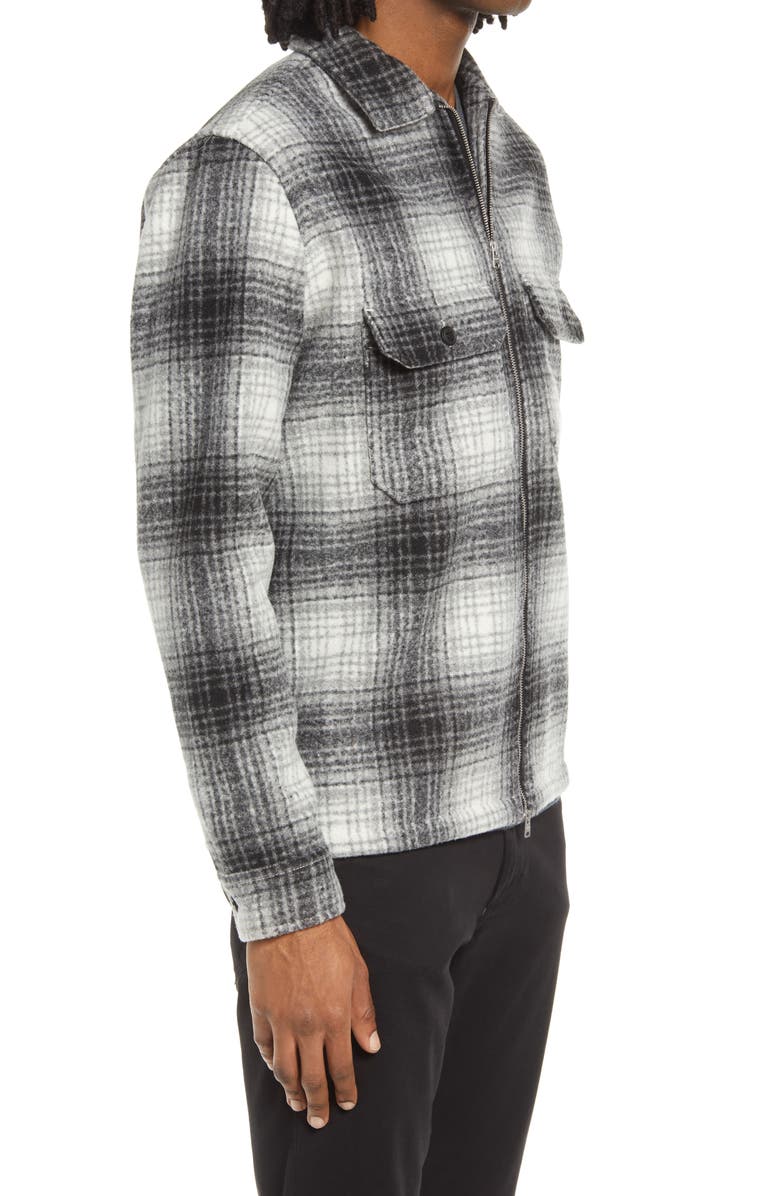 AllSaints Chalkhill Plaid Flannel Shirt Jacket, Alternate, color,