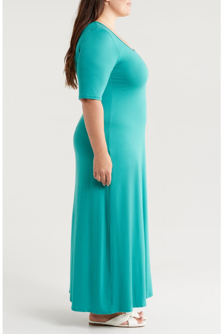 Scoop Neck Jersey Maxi Dress, Alternate, color, JADE