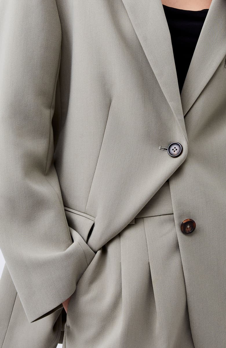 French Connection Azra Oversize Twill Blazer, Alternate, color, Light Olive