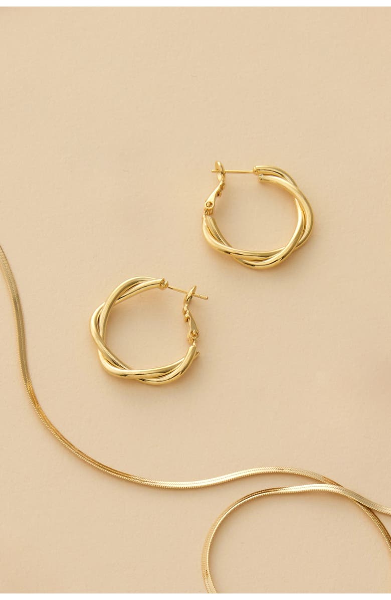 Set & Stones Lainey Twisted Hoops, Alternate, color, Gold
