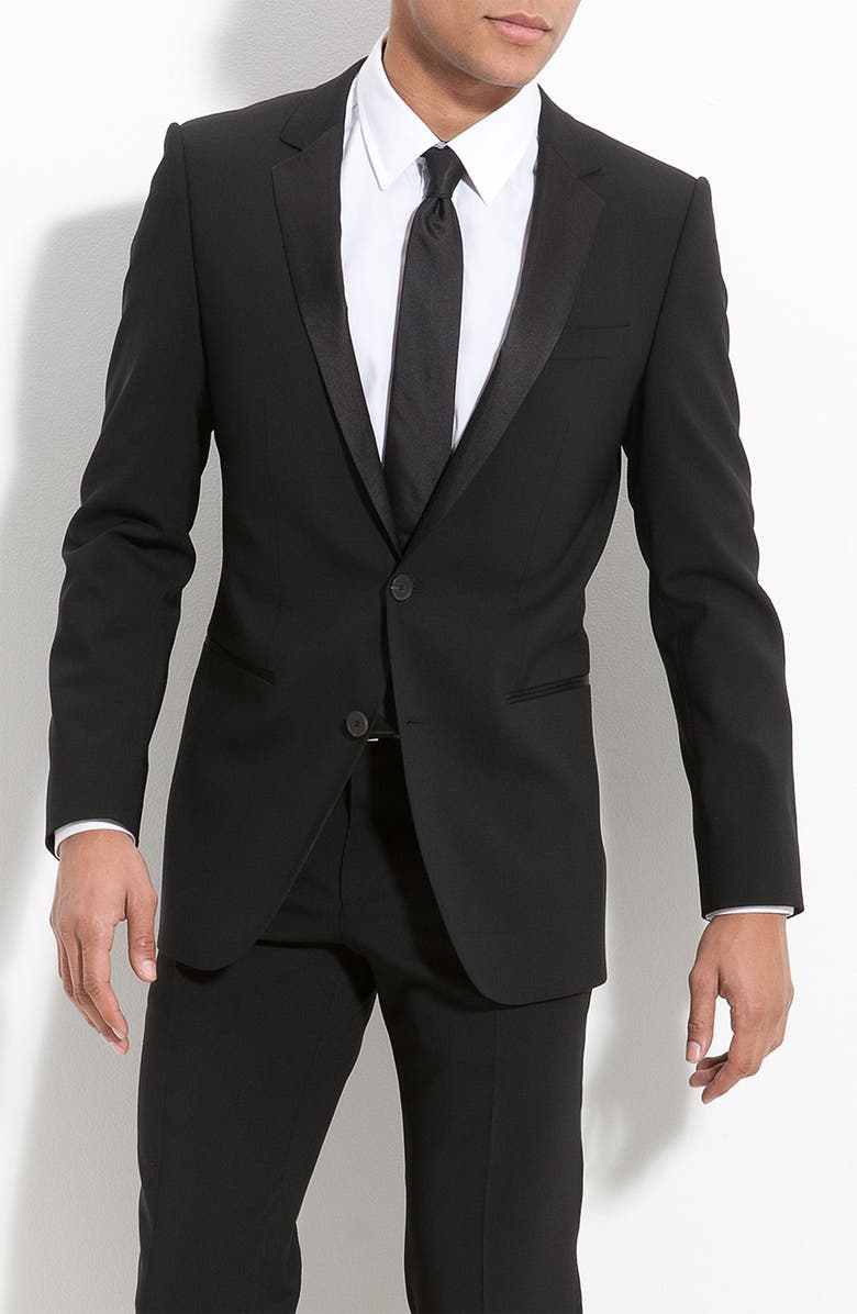 zzDNUHugo Boss HUGO 'Aikin Hollo' Trim Fit Wool Tuxedo, Alternate, color, 
