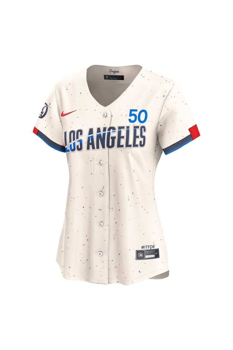 Women's Nike Mookie Betts Cream Los Angeles Dodgers City Connect Limited Jersey, Alternate, color, Cream