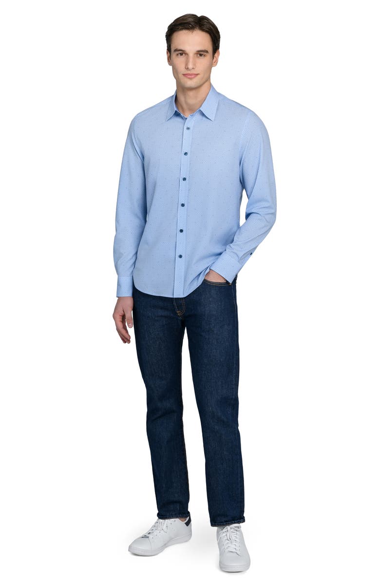 CONSTRUCT Qua Geo Print Stretch Dress Shirt, Alternate, color, Blue Purple