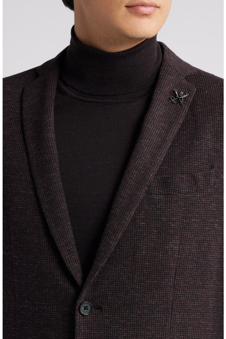Check Unlined Sport Coat, Alternate, color, BLACK/ BROWN