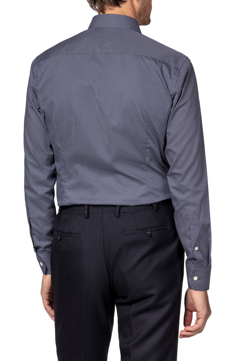 Eton Slim Fit Dot Dress Shirt, Alternate, color, Blue
