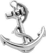 Cufflinks, Inc. 3D Anchor Sterling Silver Lapel Pin