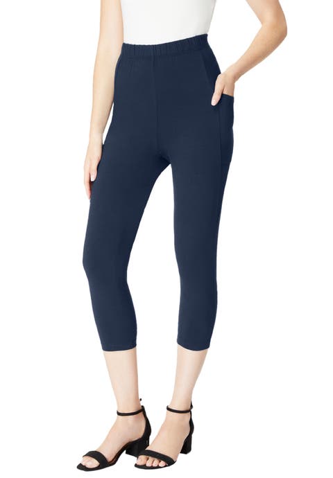 Side-Pocket Essential Capri Legging (Plus)