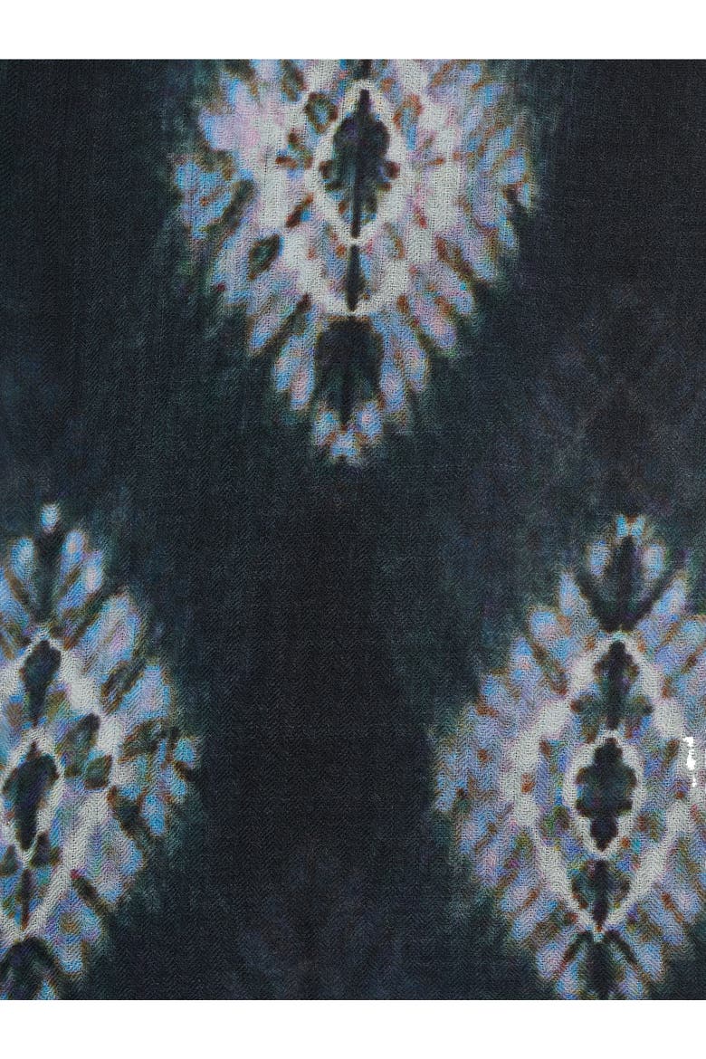 Sina Tie Dye Print Scarf, Alternate, color, Dark Green