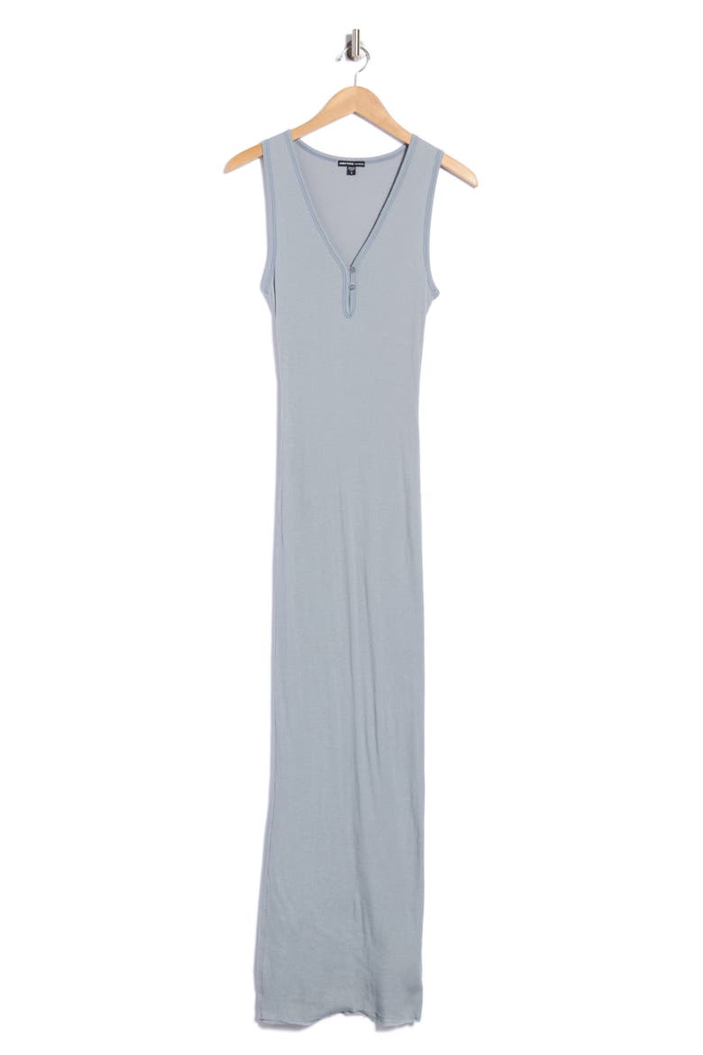 Cotton & Cashmere Ribbed Tank Maxi Dress, Alternate, color, GREY SKY