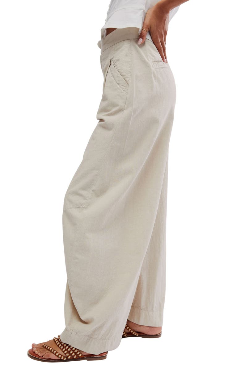 Free People Tegan Washed Cotton Barrel Pants, Alternate, color, 