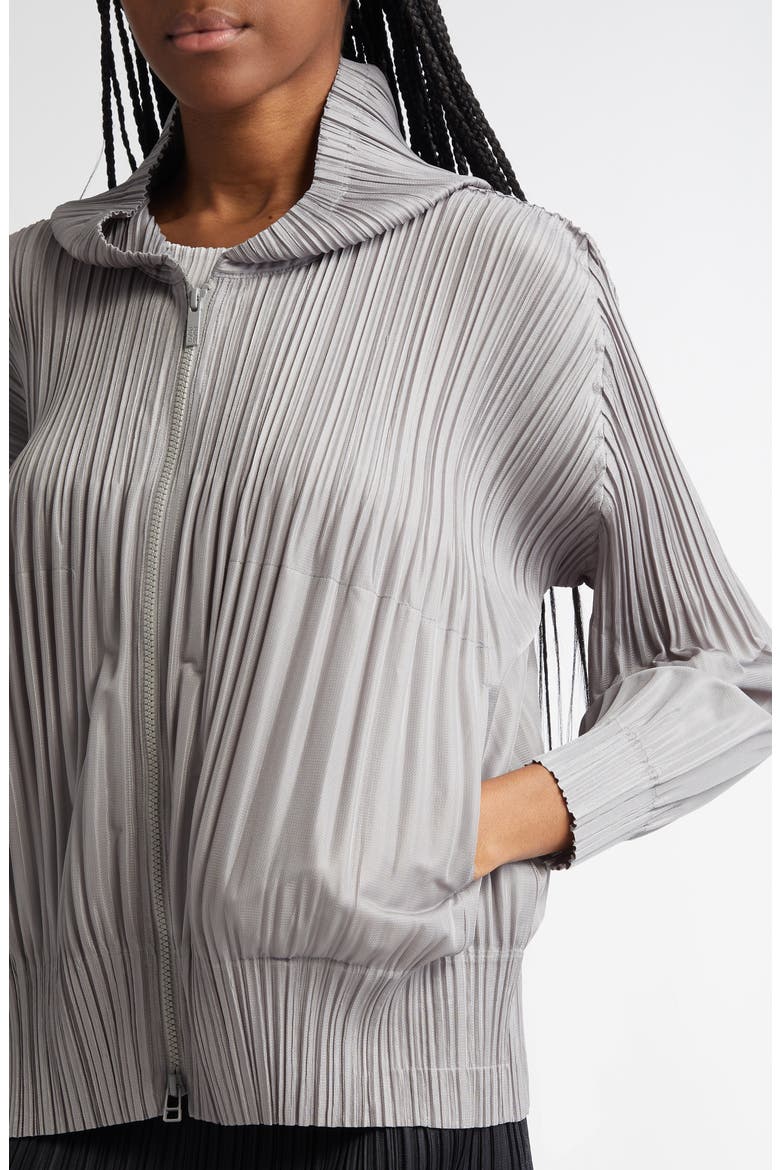 Pleated Zip Front Hoodie (Women) | Nordstrom