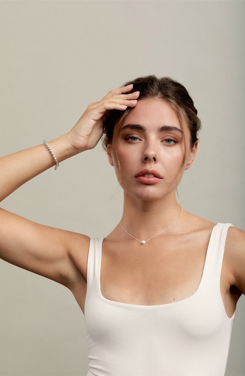 Set & Stones Charlize Freshwater Pearl Necklace, Alternate, color, Sterling Silver