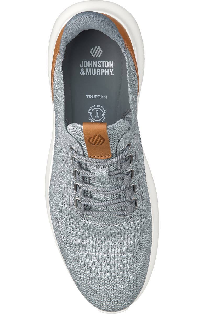 Johnston & Murphy Amherst 2.0 Knit Plain Toe Sneaker - Wide Width Available, Alternate, color, Gray Heathered Knit