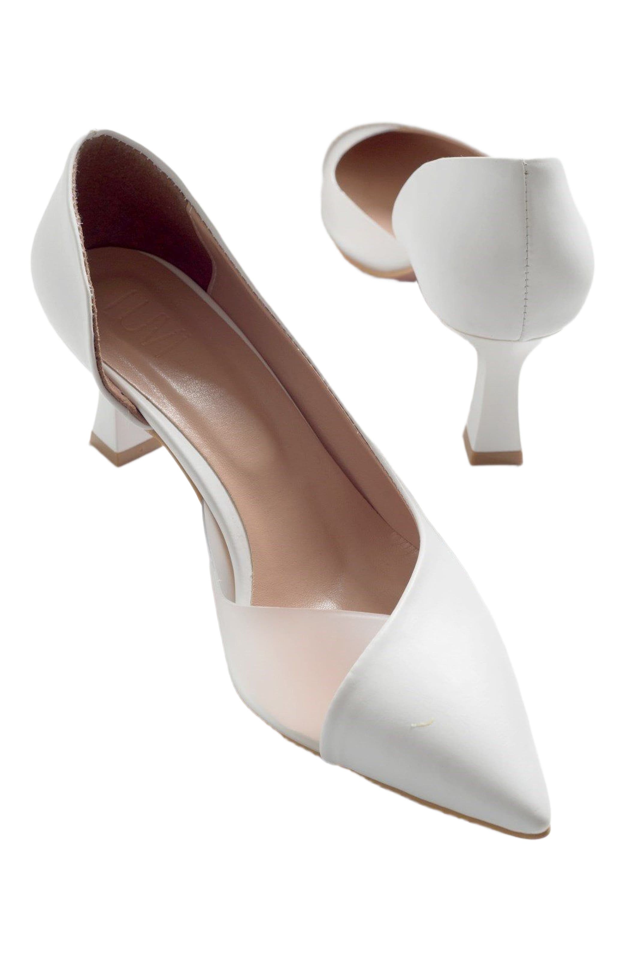  White Faux Leather