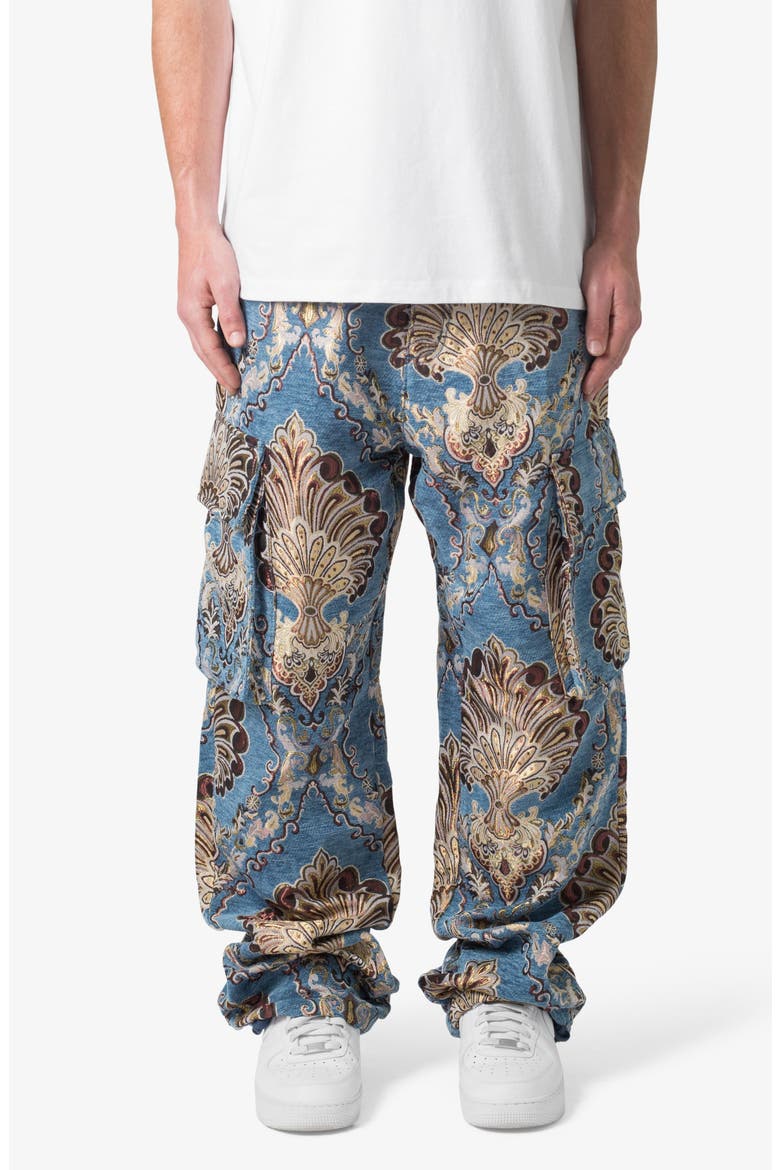 Ultra Baggy Jacquard Cargo Pants, Main, color, BLUE MULTI FLORAL