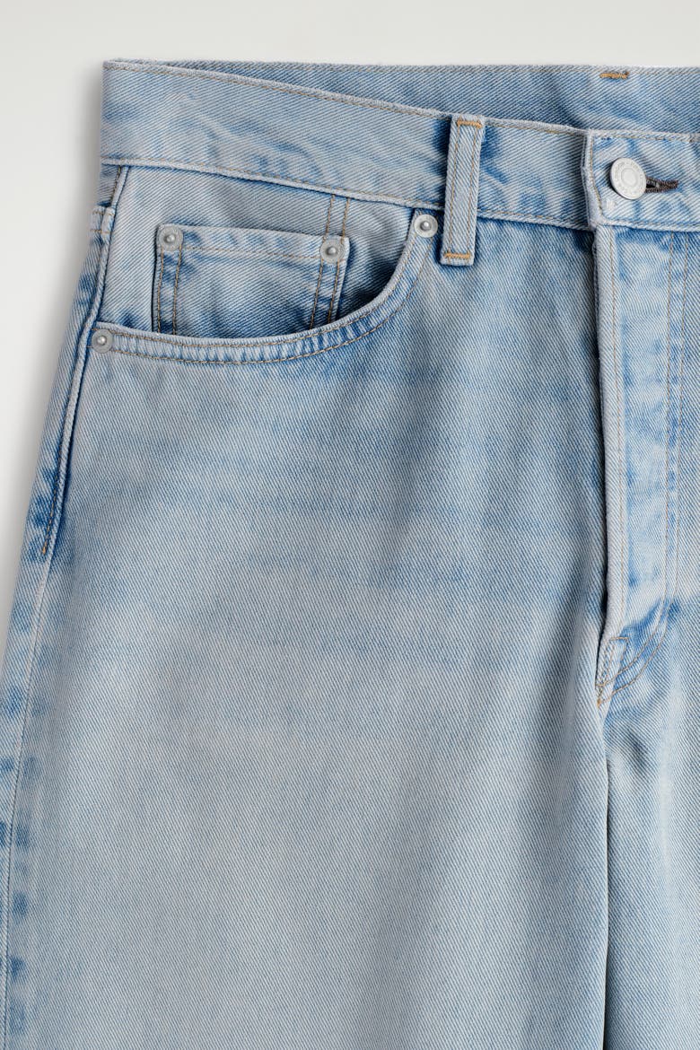 Facade Straight-Leg Jeans, Alternate, color, LIGHT AQUA BLUE