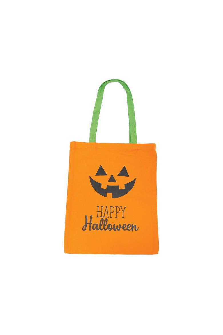 Jack-O-Lantern Halloween Candy Bag, Main, color, Orange