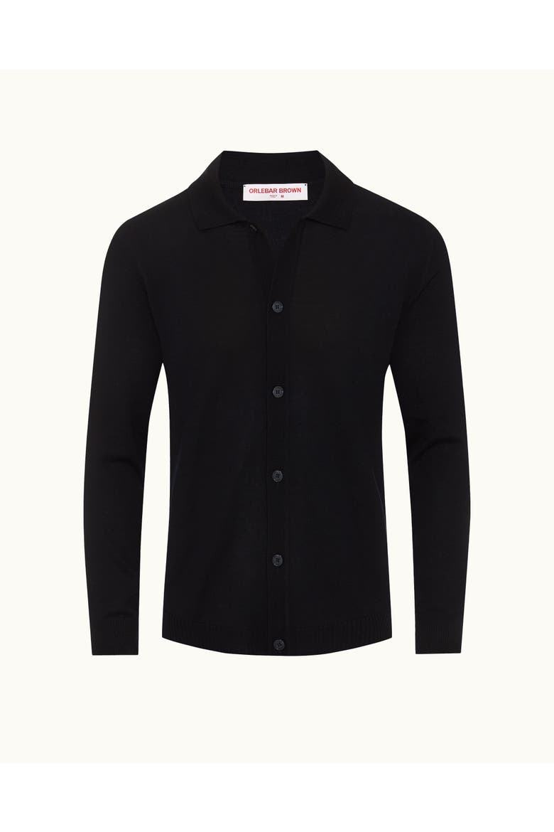 Tiernan Merino Classic-Fit Knitted Shirt, Alternate, color, NIGHT IRIS