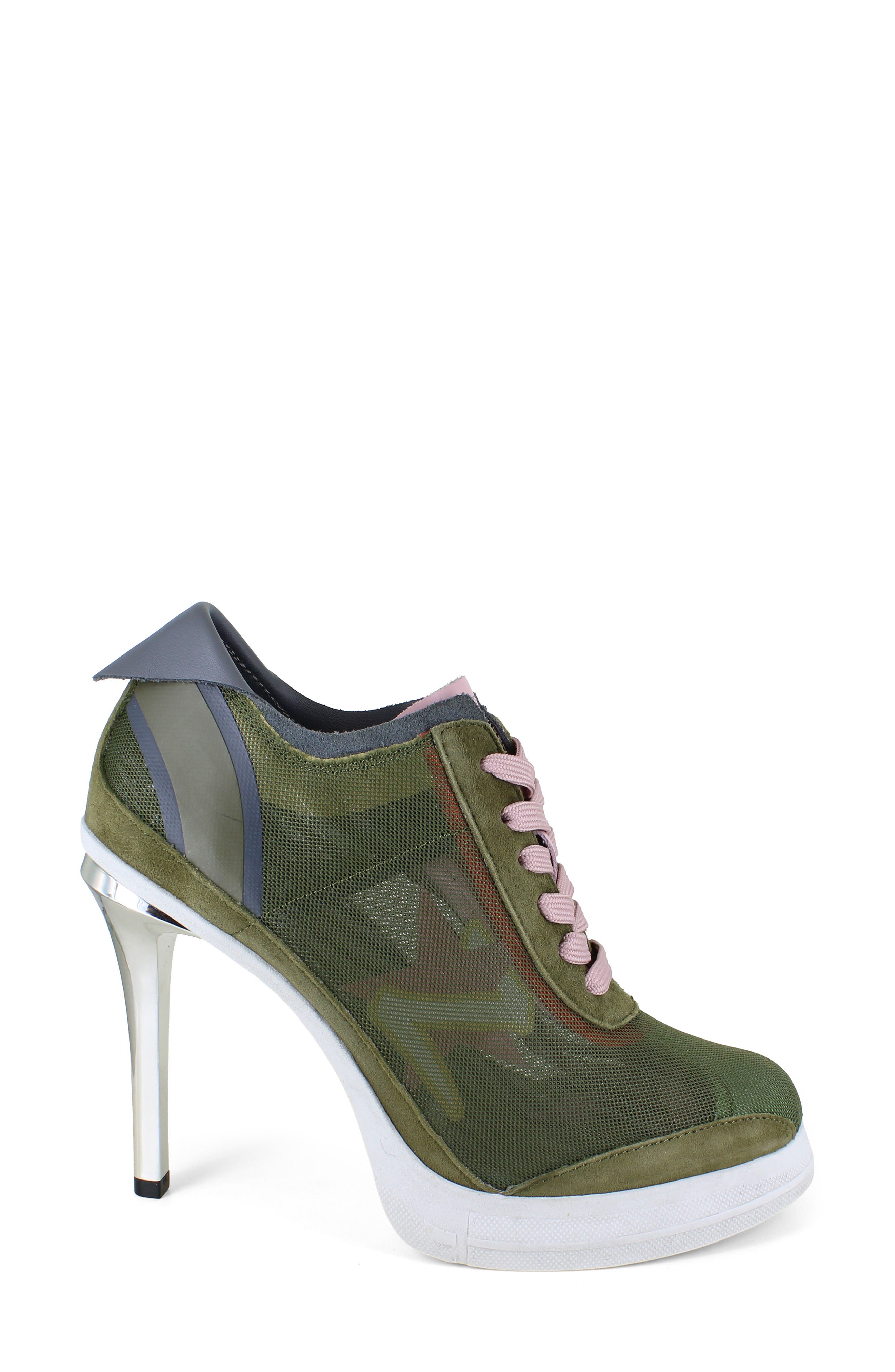 Sneaker Platform Pump, Alternate, color, ARMY GREEN MULTI