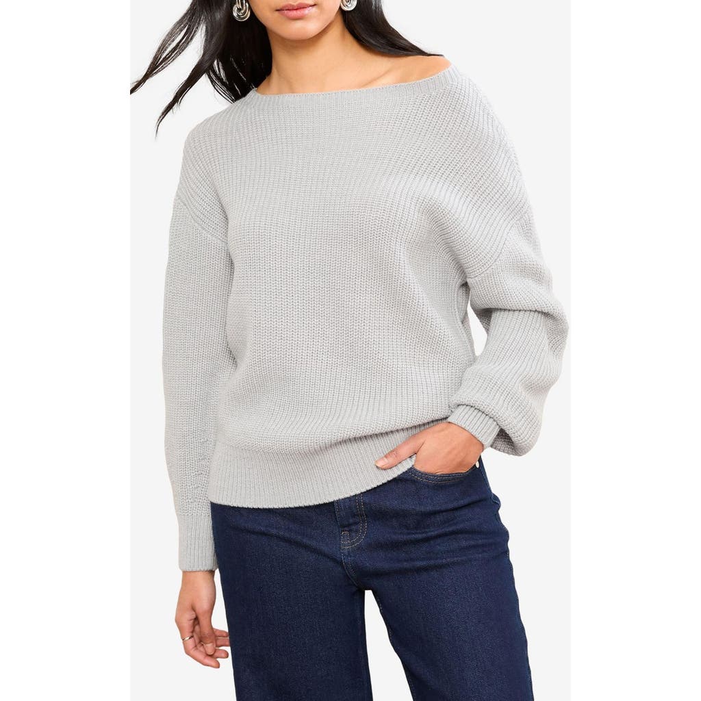 Friends Like These Off The Shoulder Sweater In Gray