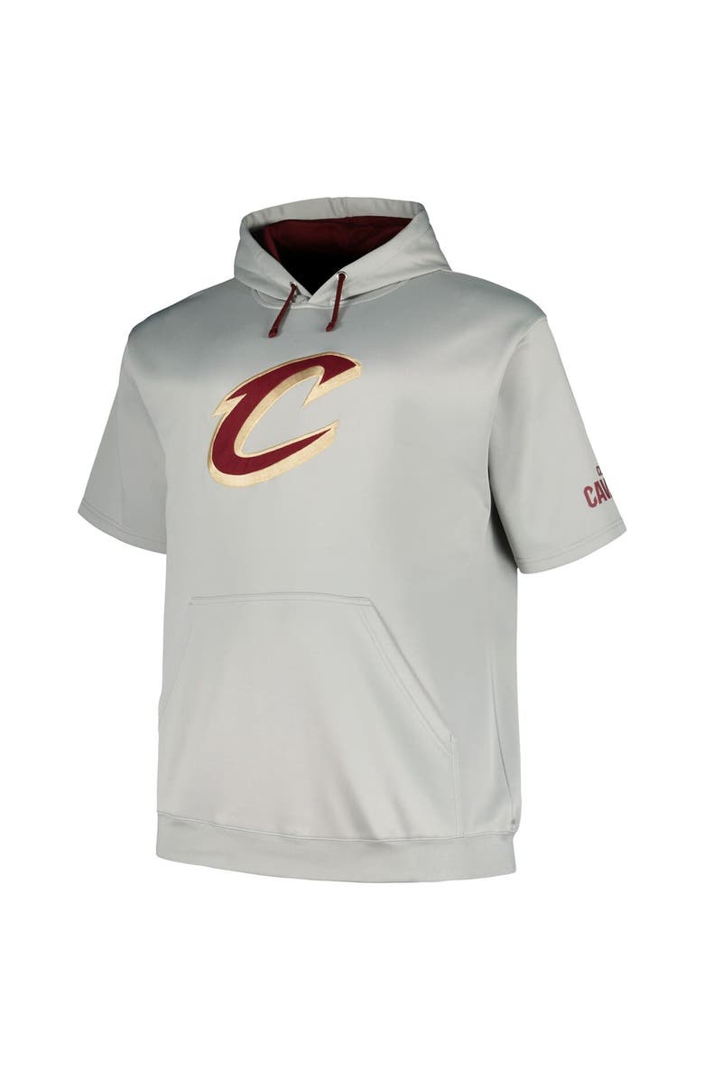 FANATICS Men's Fanatics Branded Silver Cleveland Cavaliers Big & Tall Logo Pullover Hoodie, Alternate, color, Silver