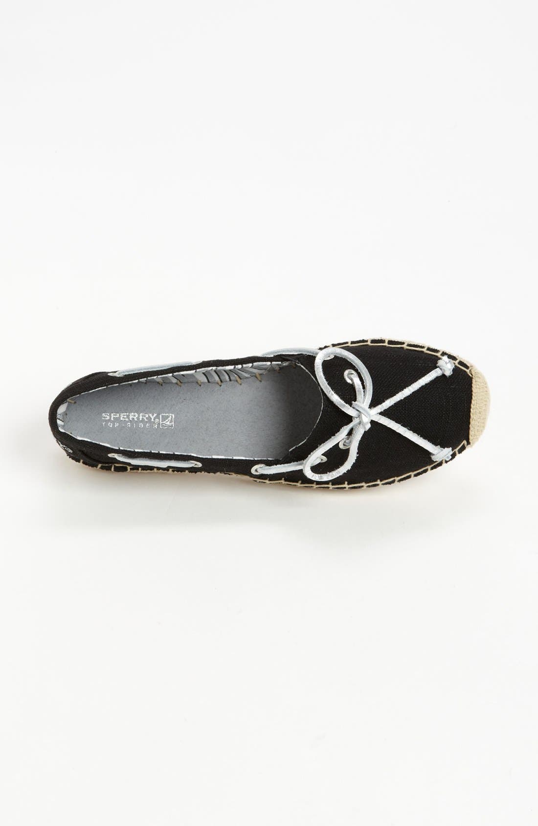 Sperry 'Katama' Flat, Alternate, color, BLACK