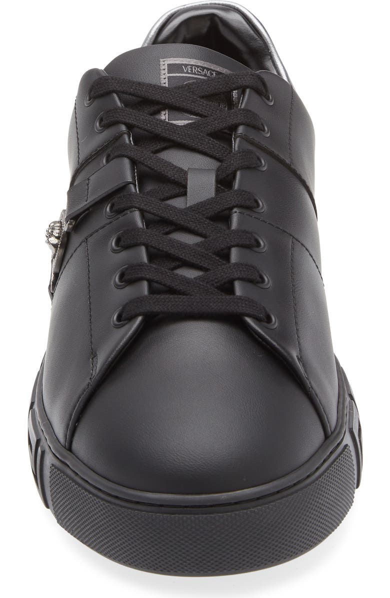 Versace Biggie Greca Low Top Sneaker, Alternate, color, Black Antracite Ruthenium