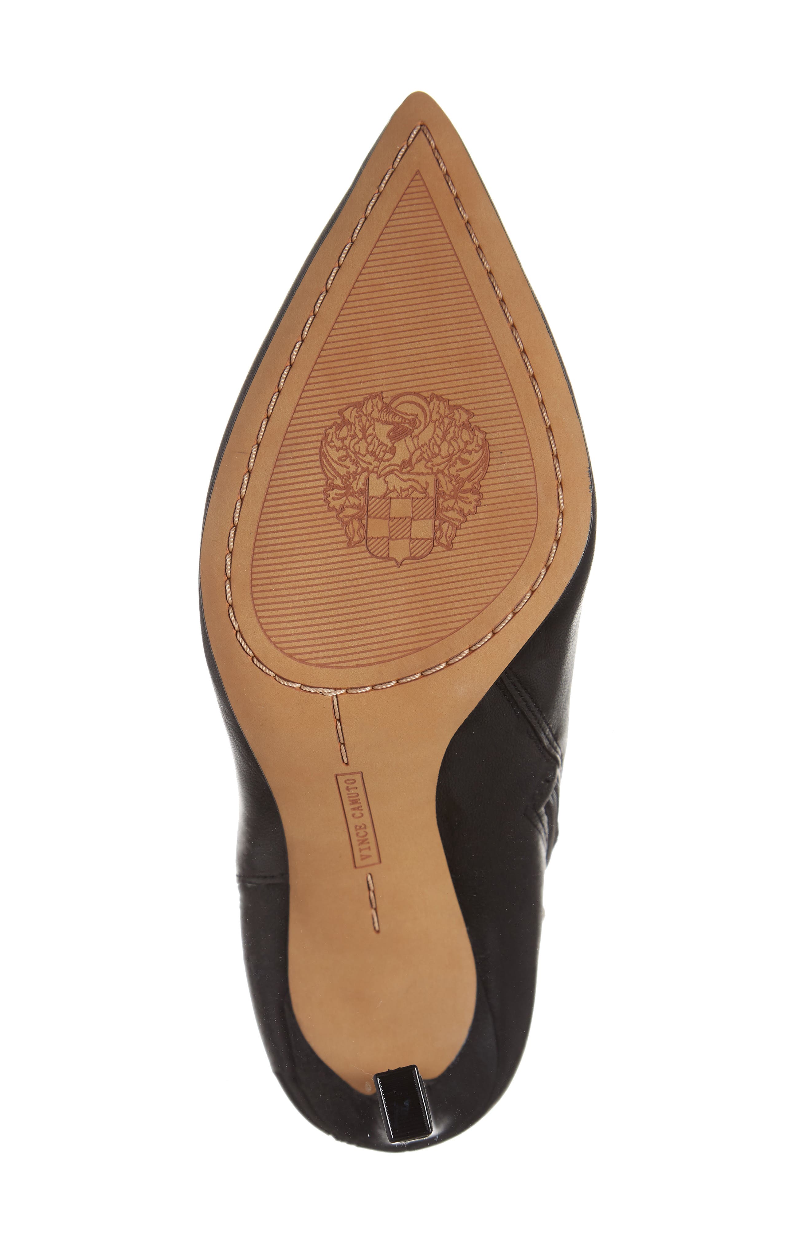 Sashala Pointed Toe Bootie, Alternate, color, BLACK LEATHER